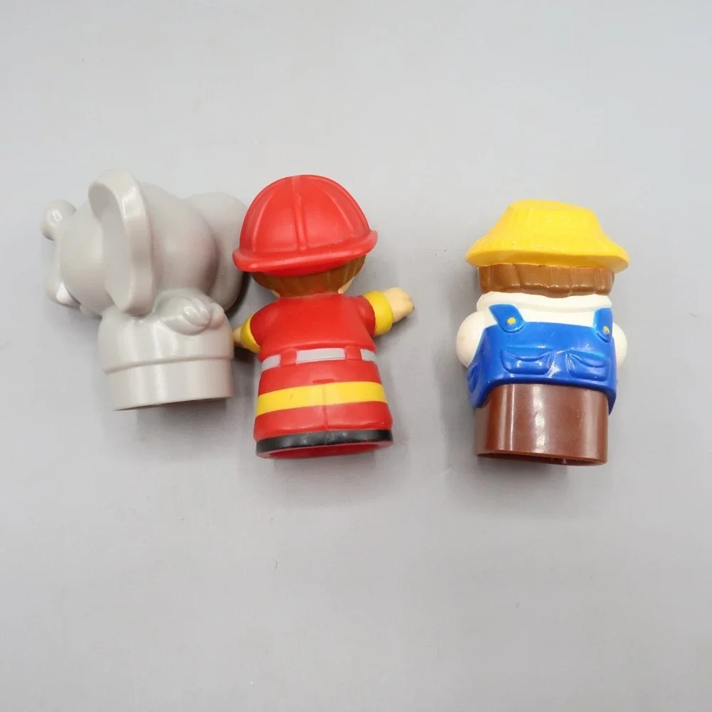 Mega Blok Chunky Figures Set Fireman Farmer Elephant People Preschool Toys lot 6